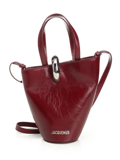 Jacquemus Le Petit Bambola Bag In Burgundy