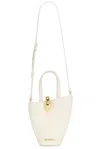 Jacquemus Le Petit Bambola Leather Bucket Bag In Light Ivory