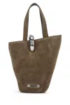 Jacquemus The Small Suede Shoulder Bag In Brown