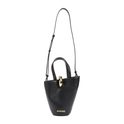 Jacquemus Le Petit Bambola Bucket Bag In Black