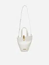 Jacquemus Le Petit Bambola Leather Top Handle Bag In Light Ivory