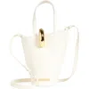 Jacquemus Le Petit Bambola Leather Bucket Bag In Light Ivory 115
