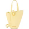 Jacquemus Le Petit Bambola Leather Bucket Bag In Light Yellow 210