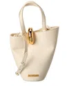 Jacquemus Womens Light Ivory Le Petit Bambola Small Leather Top-handle Bag In Neutral