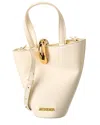 Jacquemus Structured Tote Bag With Detachable Shoulder Strap In White