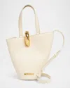 Jacquemus Le Petit Bambola Leather Bucket Bag In Light Ivory