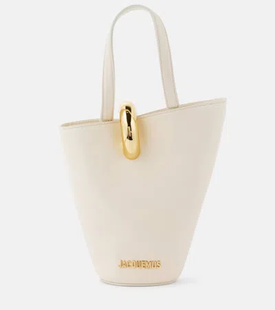 Jacquemus Le Petit Bambola Leather Shoulder Bag In White
