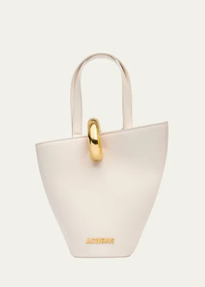 JACQUEMUS LE PETIT BAMBOLA RING LEATHER BUCKET BAG
