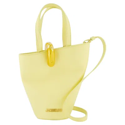Jacquemus Le Petit Bambola Leather Bucket Bag In Light Yellow 210