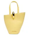 Jacquemus Le Petit Bambola Leather Bucket Bag In Light Yellow 210