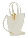 Jacquemus Le Petit Bambola Leather Bucket Bag In White