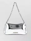 Jacquemus Le Petit Bisou Chain Rectangular Shoulder Bag In Metallic