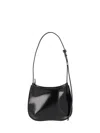 Jacquemus Le Petit Bisou Leather Shoulder Bag Adjustable Strap In Black