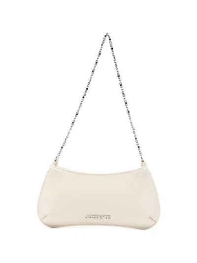 Jacquemus Le Petit Bisou Chaine Leather Shoulder Bag In Neutral