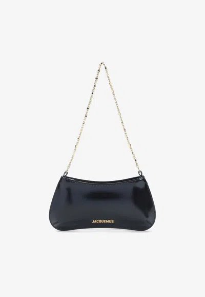 Jacquemus Le Petit Bisou Chaine Shoulder Bag In Black