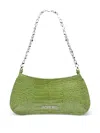Jacquemus Le Petit Bisou Chaine Shoulder Bag In Green