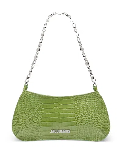 Jacquemus Le Petit Bisou Chaine Shoulder Bag In Green