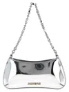 Jacquemus Le Petit Bisou Chain Rectangular Shoulder Bag In Metallic