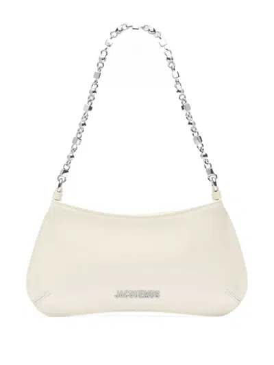 Jacquemus Le Petit Bisou Chaine Shoulder Bag In White
