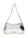 Jacquemus Le Petit Bisou Chain Rectangular Shoulder Bag In Metallic
