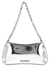 Jacquemus Le Petit Bisou Chain Rectangular Shoulder Bag In Metallic