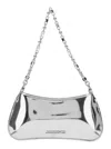 Jacquemus Le Petit Bisou Chain Rectangular Shoulder Bag In Gray