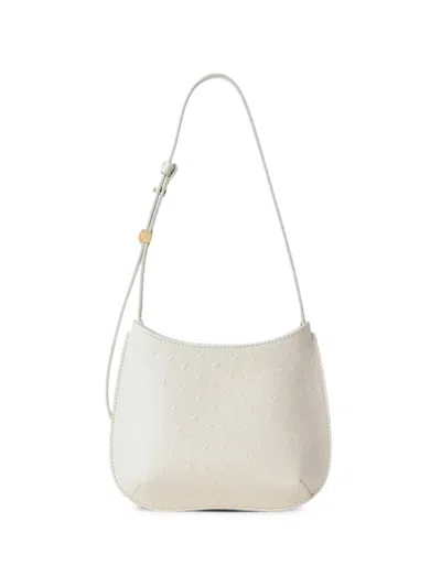 Jacquemus Le Petit Bisou Embossed Shoulder Bag In White