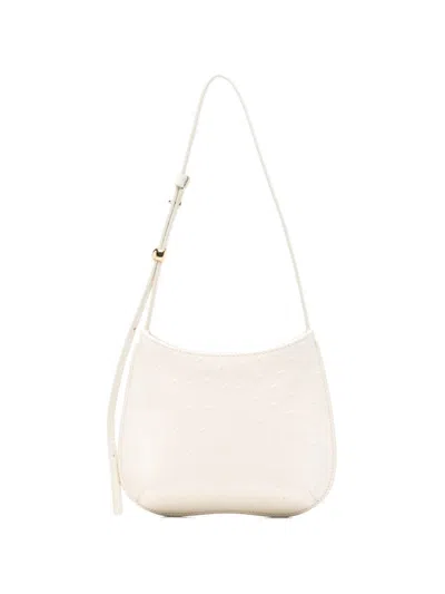 Jacquemus Le Petit Bisou Leather Shoulder Bag In White
