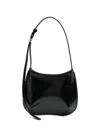 Jacquemus Le Petit Bisou Leather Shoulder Bag Adjustable Strap In Black