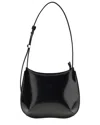 Jacquemus Le Petit Bisou Leather Shoulder Bag Adjustable Strap In Black