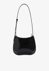 Jacquemus Le Petit Bisou Leather Shoulder Bag Adjustable Strap In Black