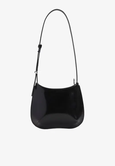 JACQUEMUS LE PETIT BISOU PATENT LEATHER SHOULDER BAG