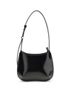 Jacquemus Le Petit Bisou Leather Shoulder Bag Adjustable Strap In Black