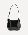 Jacquemus Le Petit Bisou Leather Shoulder Bag Adjustable Strap In Black