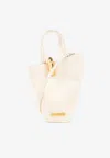 Jacquemus Le Petit Bombola Bucket Bag In Cream