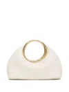 Jacquemus Curved Silhouette Smooth Finish Gold-tone Circular Handles