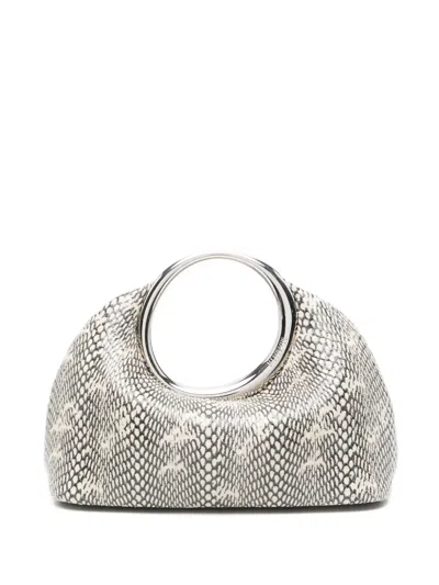 Jacquemus Le Petit Calino Python Embossed Bag In Beige