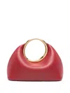 Jacquemus Le Petit Calino Ring Leather Top-handle Bag In Red