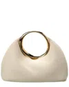 Jacquemus Curved Silhouette Smooth Finish Gold-tone Circular Handles