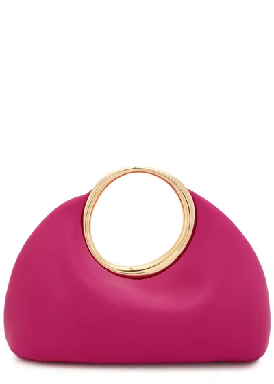 Jacquemus Le Petit Calino Leather Top Handle Bag In Dark Pink