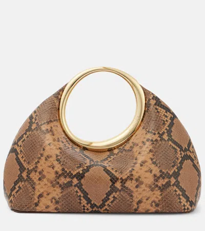 Jacquemus Le Petit Calino Leather Top Handle Bag In Brown