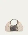Jacquemus Le Petit Calino Python-embossed Top-handle Bag In Brown