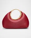 Jacquemus Le Petit Calino Ring Leather Top-handle Bag In Dark Red