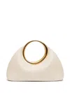 Jacquemus 'le Petit Calino' White Handbag With Round Handle In Neutrals