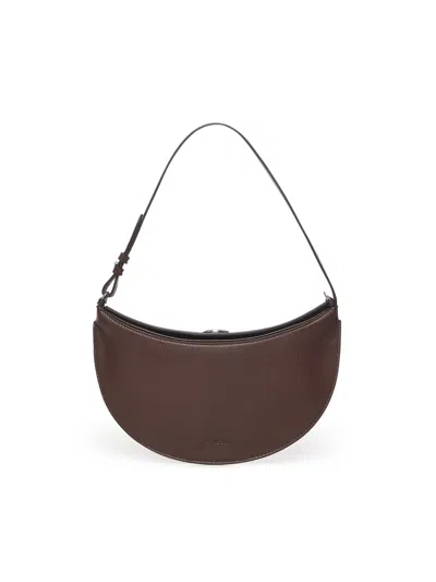 Jacquemus Le Petit Calisso Round Leather Shoulder Bag In Brown