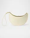 Jacquemus Le Petit Calisson Rond Leather Wristlet In Yellow