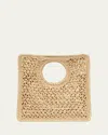 Jacquemus Small The Spiaggia Circular-handle Crochet Tote Bag In Neutral
