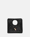 Jacquemus Carre Spiaggia Embellished Braided Raffia Tote In Black