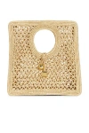 Jacquemus Small The Spiaggia Circular-handle Crochet Tote Bag In Brown