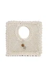 Jacquemus La Spiaggia Embellished Lace-raffia Bag